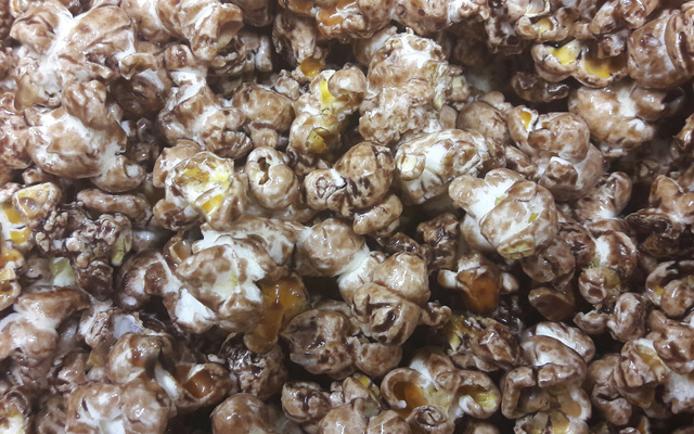 Pipoca com chocolate