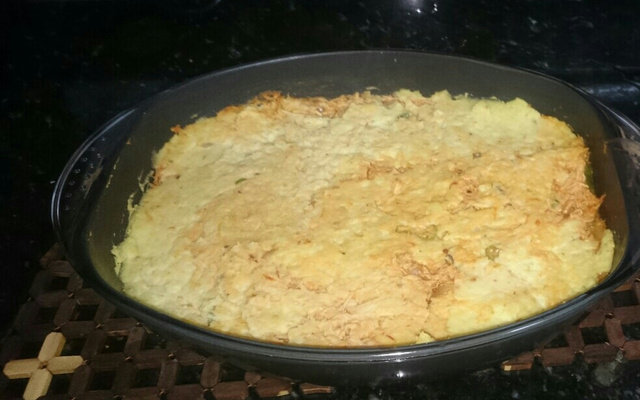 Escondidinho de frango com batata doce fit