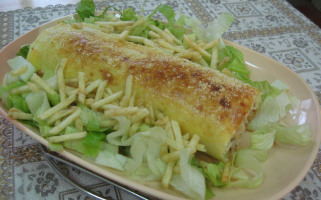 Rocambole de bacalhau