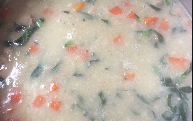 Sopa de mandioca da Júlia