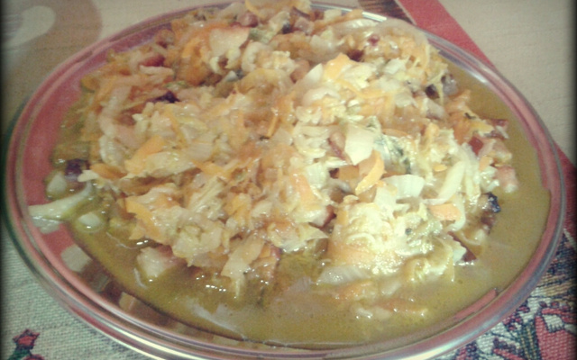 Acelga com cenoura e bacon