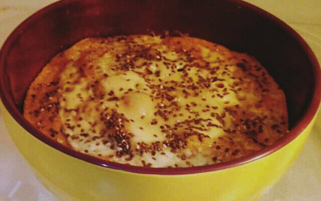 Torta fit de micro-ondas da Cacá