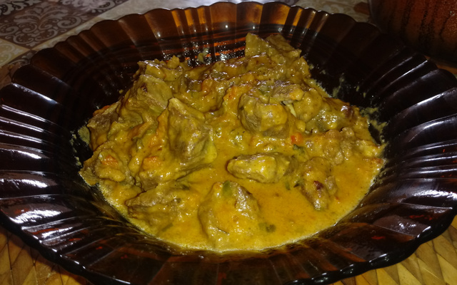 Carne com requeijão