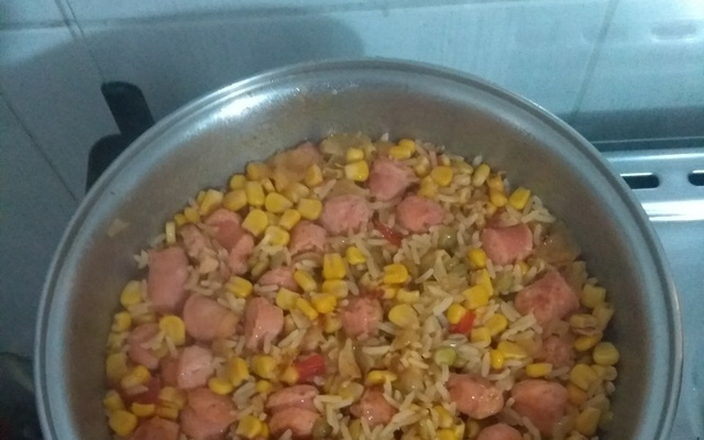 Arroz com linguiça