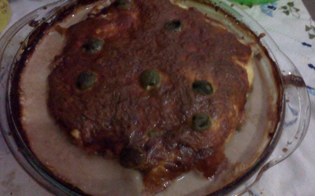 Bolo assado de carne moída