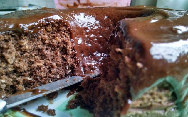 Bolo de chocolate com aveia