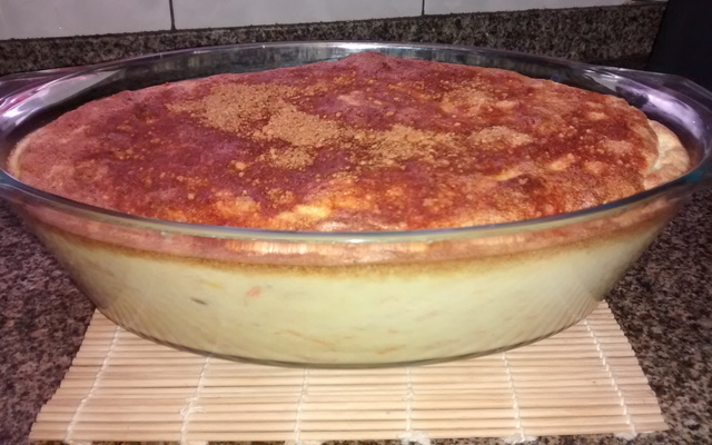 Souflé de frango com xuxu e cenoura