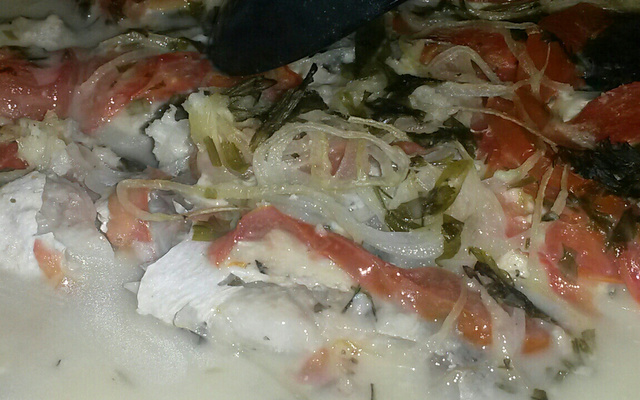 Filé de peixe com leite de coco fácil