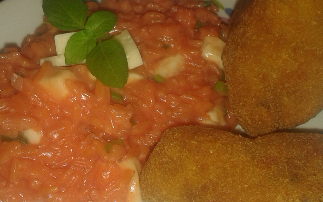 Risoto de beterraba do Mutrão