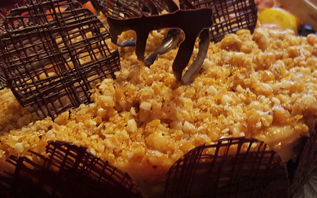 Torta de doce de leite e amendoim