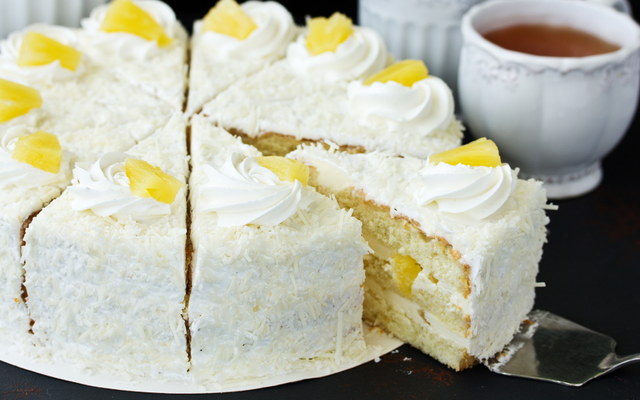 Recheio de abacaxi para bolos e tortas