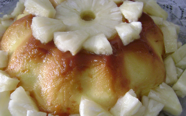 Flan refrescante de abacaxi