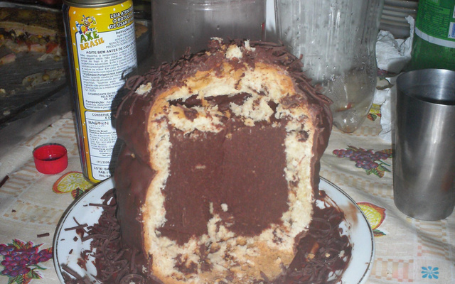 Panetone de chocolate trufado