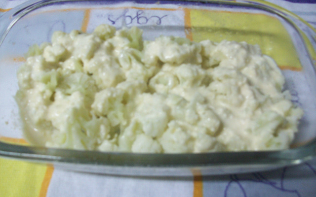 Couve-flor gratinada