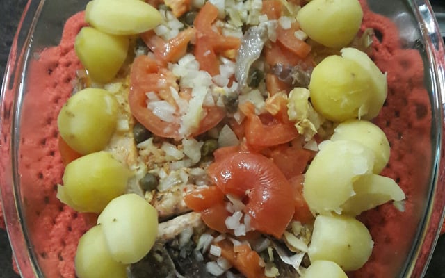 Tambaqui assado e recheado