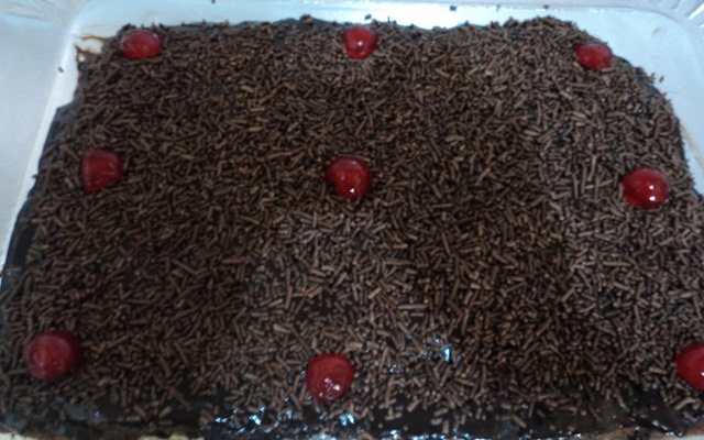 Bolo de café com chocolate