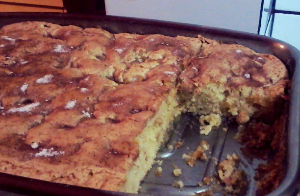 Bolo de maçã com casca e canela