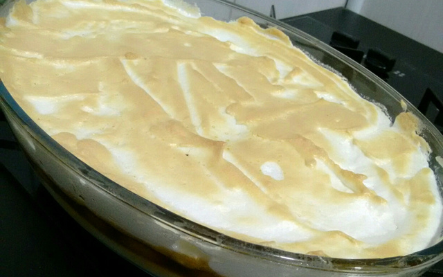 Sobremesa de banana nevada