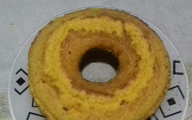 Bolo de milharina caseiro