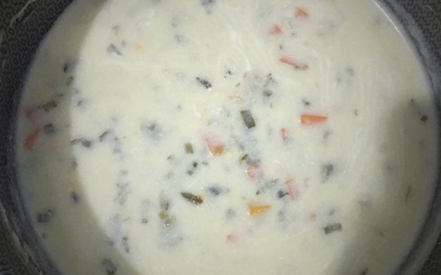 Sopa fit de frango com batata doce