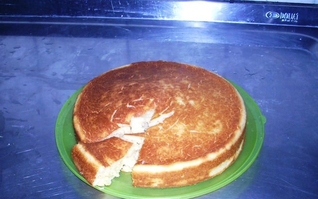 Bolo de macaxeira de liquidificador