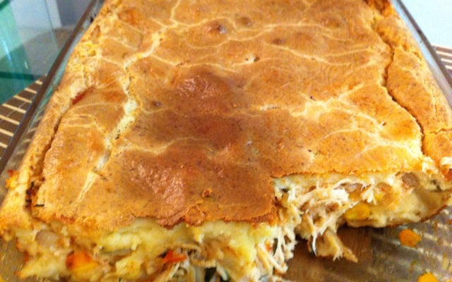 Torta de frango e palmito