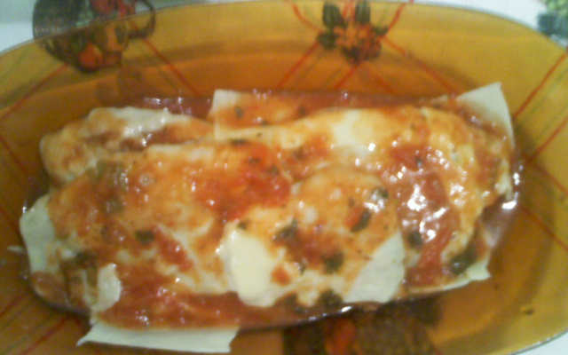 Empanado de frango à Parmegiana
