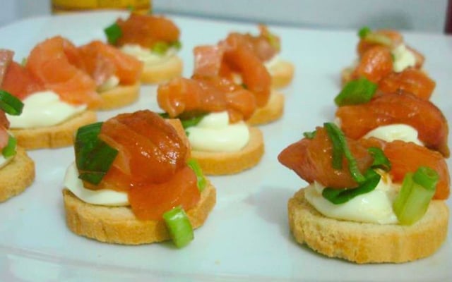 Canapé de salmão