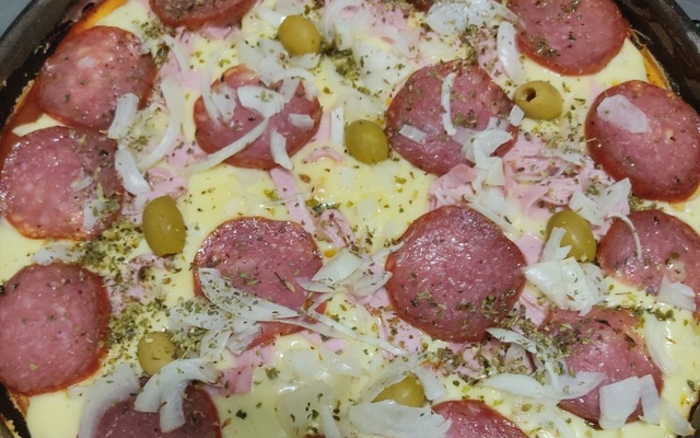 Pizza rápida de liquidificador
