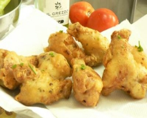 Asinhas de frango tempurá