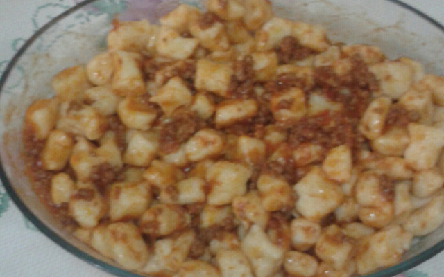 Nhoque de sobra de arroz