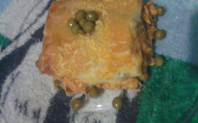 Bolo de batata com recheio de frango