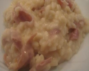 Risoto de mascarpone e parma