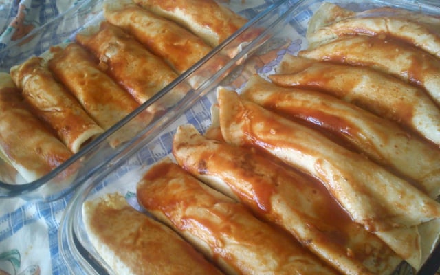 Lasanha de massa de pastel