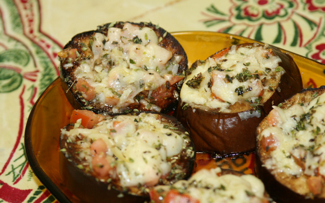 Berinjela com queijo