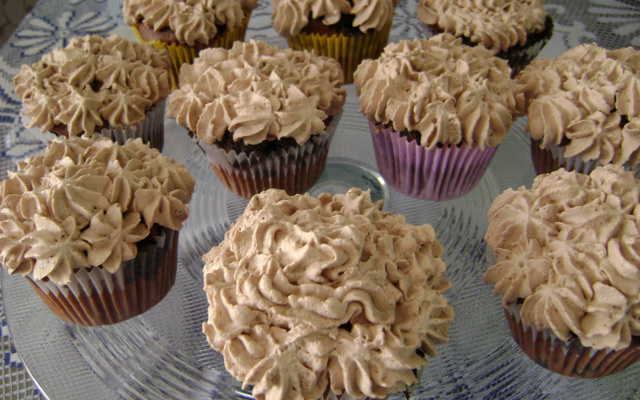 Cupcake de Chocolate com Creme amanteigado de Chocolate