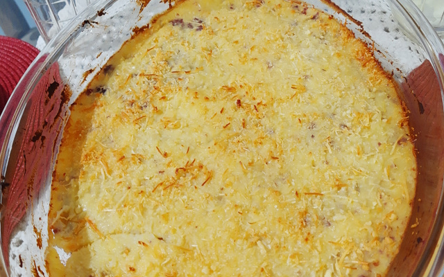 Torta de carne com batata doce