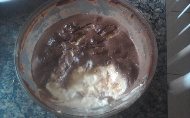 Torta de chocolate com banana