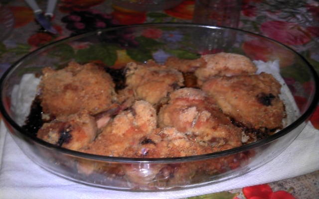 Frango à milanesa no forno