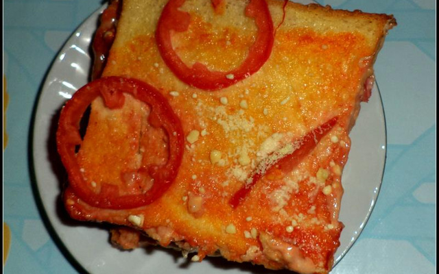 Sanduíche de forno delicioso