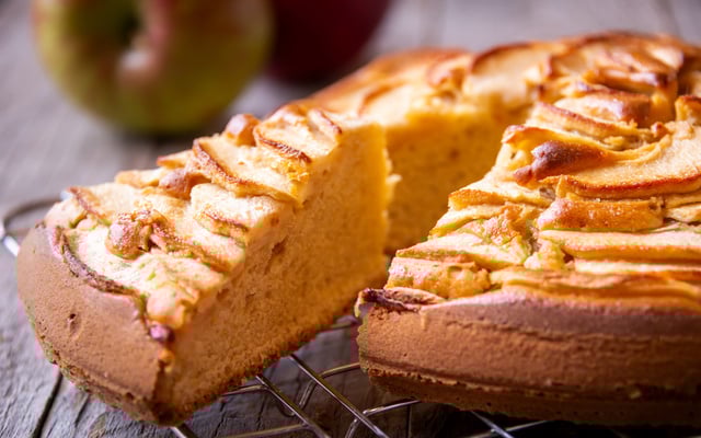 Bolo de aveia e maçã