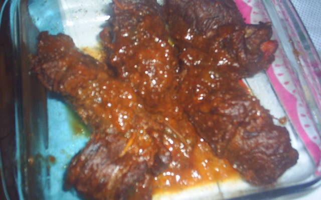 Bife recheado e enrolado