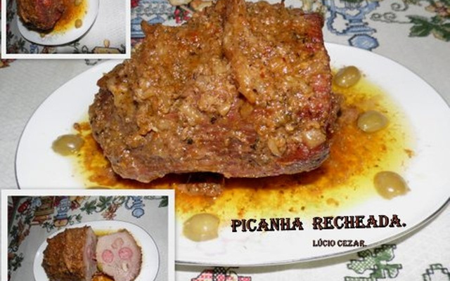 Picanha recheada (fogão e forno )