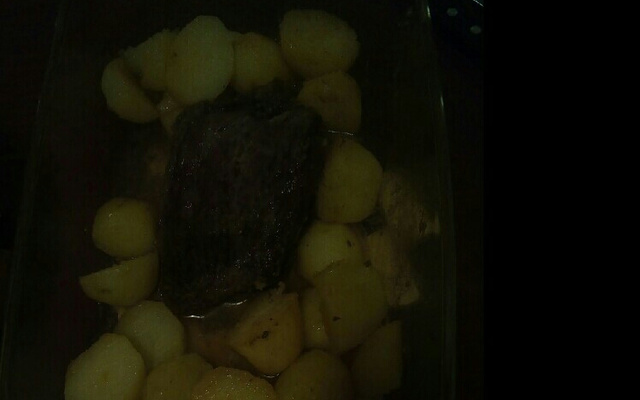 Picanha de forno com batatas