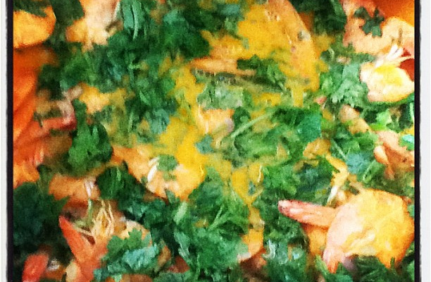 Camarão ao coco simples