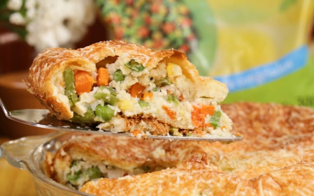 Torta de liquidificador de legumes