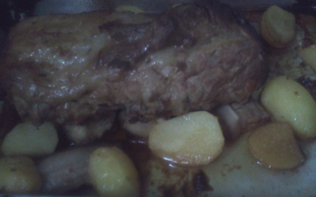 Lombo de porco com batatas