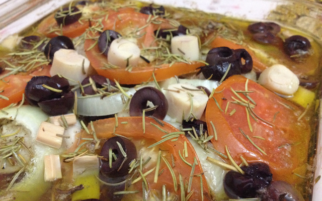 Filé de linguado à moda italiana