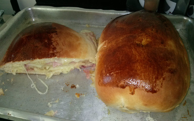 Pão de liquidificador recheado