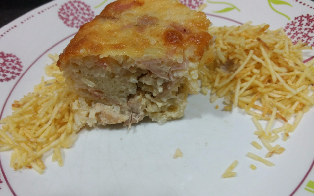 Bolo de arroz cozido
